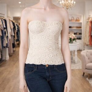 JUICY COUTURE BLACK LABEL DAISY STRAPLESS TOP